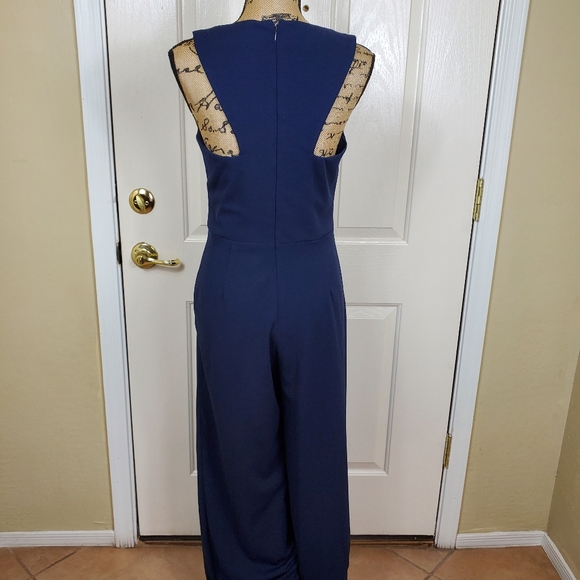 Marina Drape Front V-Neck Sleeveless Jumpsuit - Picture 8 of 12